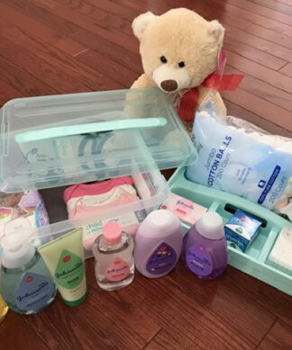Latchmate Baby Daily Care Assessory Storage Box With Tray - Blue