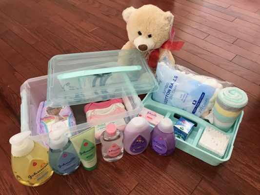 Latchmate Baby Daily Care Assessory Storage Box With Tray - Blue