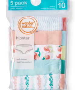 Wonder Nation Girls 5-Pack Hipster Underwear Pant