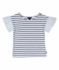 Nautica Girls Flutter Sleeves Proud Top - White