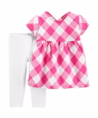Carter's Baby Girl Plaid Gingham Top & Pant Set