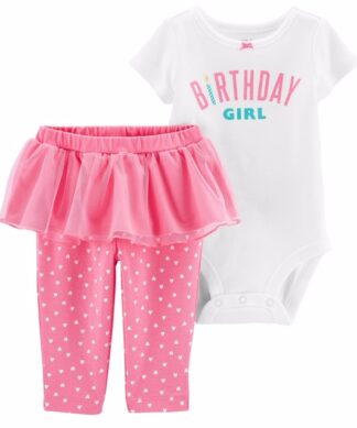 Carter's Baby Girl's 2 Piece Bodysuit & Pant Set -Birthday Girl