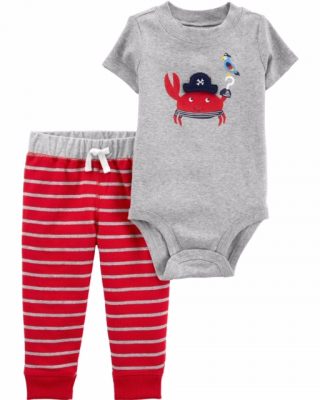 Carter's Newborn Baby Boy's 2 Piece Bodysuit Shit & Pant Set