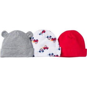 Gerber Newborn Baby Boys Assorted Caps- 3 Packs