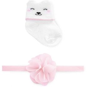 Carter's Child Of Mine Newborn Baby Girl Socks And Hair Band Set