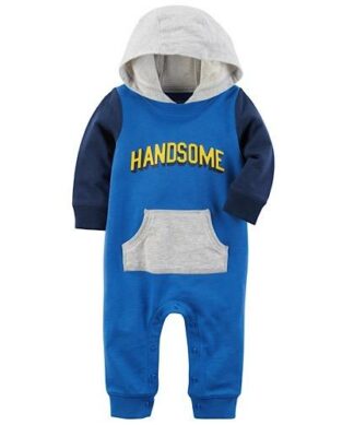 Carter's Baby Boy Hooded Jumpsuit Handsome