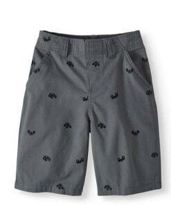 365 Kids From Garanimals Boys' Woven Shorts-Grey Print