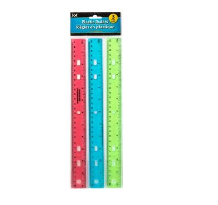 JOT 3 IN 1 PLASTIC RULERS