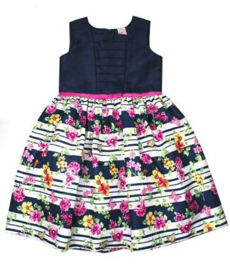 Wonder Nation Floral Stripe Shantung Girl Special Occasion Dress
