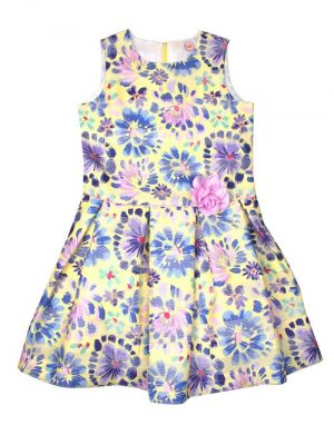 Wonder Nation Floral Shantung & Tulle Girls Party Dress