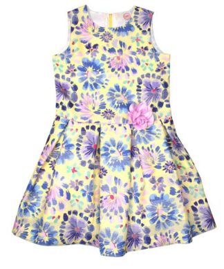 Wonder Nation Floral Shantung & Tulle Girls Party Dress