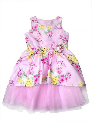 Wonder Nation Floral Shantung Girls Special Occasion Dress/Gown.