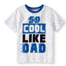 365 Kids Boys' Short Sleeve Graphic Tee-Cool Like Dad