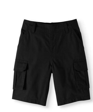 365 Kids From Garanimals Boys' Woven Cargo Shorts-Black