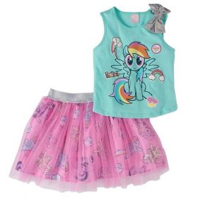 My Little Pony Tank Top & Scooter Skirt 2pc Girls Outfit