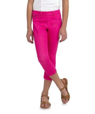 Jordache Girls Color Wash Crop Jegging Jeans - Pink