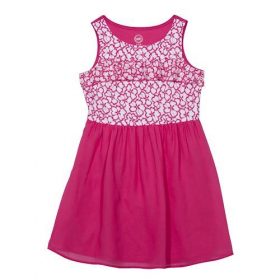 Wonder Nation Ruffle Lace With Chiffon Dress - Pink