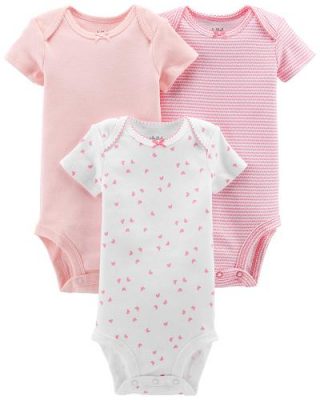Carter's Child Of Mine Newborn Baby Girl Basic Short Sleeve Bodysuit Set