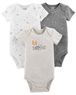 Carter's Child Of Mine Newborn Baby Boy 3pk Bodysuit Packs
