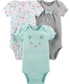 Carter's Child Of Mine Newborn Baby Girl 3pk Bodysuit Packs