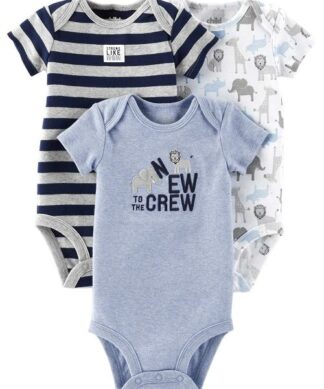 Carter's Child Of Mine Newborn Baby Boy 3-Pk Bodysuit Set
