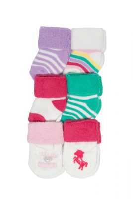 Carter's Child Of Mine Baby Newborn Girls Terry Cuff Socks -6 Pack