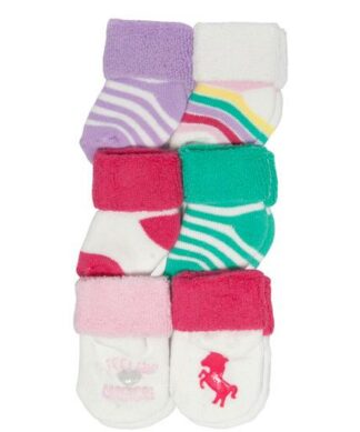 Carter's Child Of Mine Baby Newborn Girls Terry Cuff Socks -6 Pack