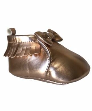 Carter's Child Of Mine Newborn Baby Girl Moccasin Shoe -Gold