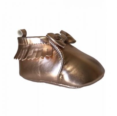 Carter's Child Of Mine Newborn Baby Girl Moccasin Shoe -Gold