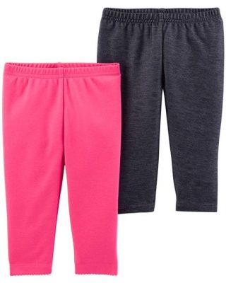 Carter's Child Of Mine Newborn Baby Girl 2 Pack Trouser Pant.