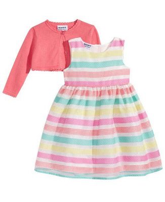 Blueberi Boulevarde Girls' Special Occasion Dress & Jacket Set
