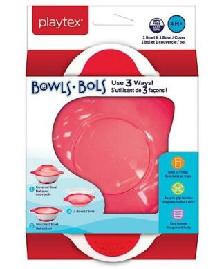 Playtex Meal Time 3 in 1 Ways Feeding Baby Bowl Plate - Red