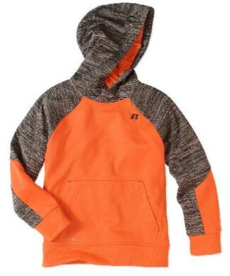 Russell Tech Pullover Hoodie Orange & Gray