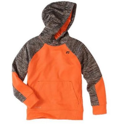 Russell Tech Pullover Hoodie Orange & Gray