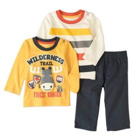 Healthtex Baby Boy Graphic T-shirts And Pant 3-Piece Set