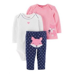 Carter's Child Of Mine Baby Girl 3 Piece Outfit Set