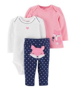 Carter's Child Of Mine Baby Girl 3 Piece Outfit Set