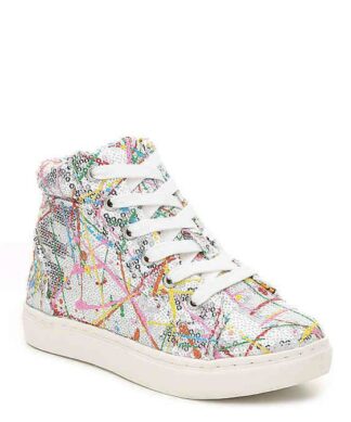 JUSTICE HIGH TOP SEQUINE GIRLS SHOE