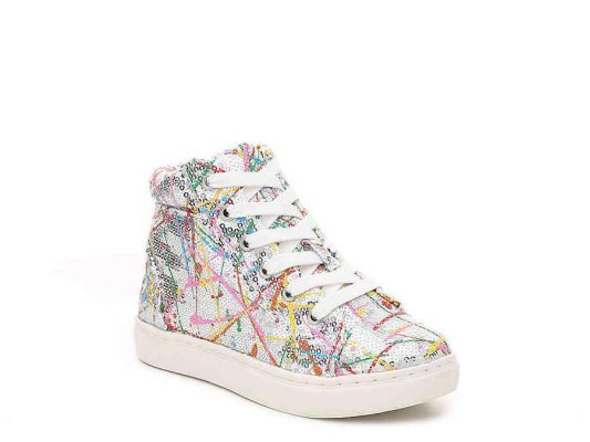 JUSTICE HIGH TOP SEQUINE GIRLS SHOE