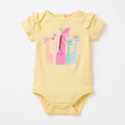 Garanimals Baby Girl Graphic Applique Ruffled Bodysuit