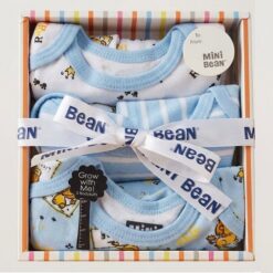 Nannette 3 Pack Baby Boy Bodysuit 0-3, 3-6, 6-9m Gift Set
