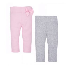 Gerber 100% Organic Cotton Baby Girl 2 Pack Trouser Pant Set