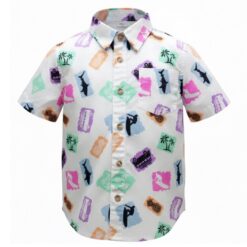 Falls Creek Boys' Short Sleeve Printed Button Down Shirt