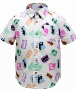 Falls Creek Boys' Short Sleeve Printed Button Down Shirt