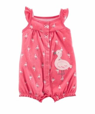 Carter's Child Of Mine Baby Girl Flutter Sleeve Snap Up Romper