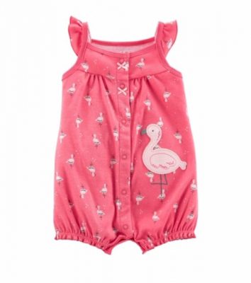 Carter's Child Of Mine Baby Girl Flutter Sleeve Snap Up Romper