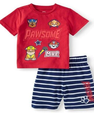 Paw Nickelodeon Paw Patrol Toddler Boys T Shirt & Shorts 2 Piece Outfit