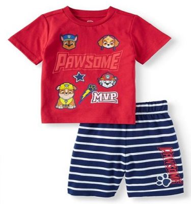 Paw Nickelodeon Paw Patrol Toddler Boys T Shirt & Shorts 2 Piece Outfit