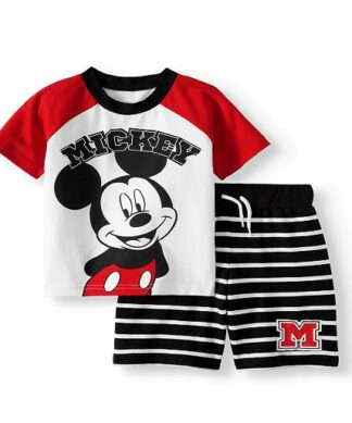 Disney Mickey Mouse Toddler Boys T Shirt & Shorts 2 Piece Outfit