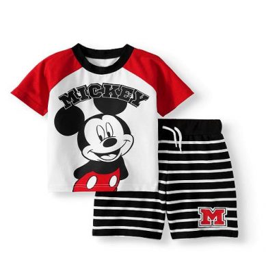 Disney Mickey Mouse Toddler Boys T Shirt & Shorts 2 Piece Outfit